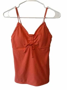 Lands’ End Tankini Size 4 Cup Coral Bliss Scoopneck Lace Top - Picture 1 of 5