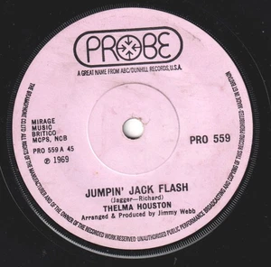 Thelma Houston Jumpin' Jack Flash 7" vinyl UK Probe 1969 solid label design - Picture 1 of 2
