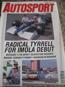AUTOSPORT APRIL 1990 RADICAL TYRRELL IMOLA MERC IN JAPAN SILVERSTONE INCIDENTS - Picture 1 of 3
