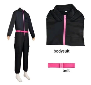 Unisex Squid Game Inverse Officer Manager Schwarz Overall Gürtel 3XL - Bild 1 von 8