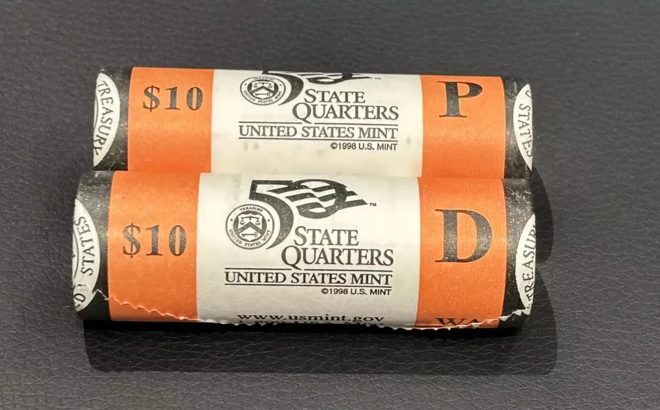 2007 P&D Washington State Quarters BU Mint Rolls - Image 1 of 1