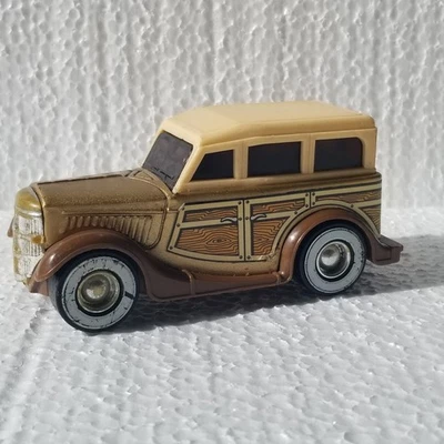Vintage Buddy L Pressed Steel Ford Woody Wagon Gold 4.75 Inches - Image 1 of 4