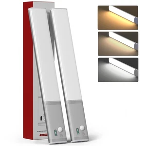 Luces debajo del gabinete, 40 luces LED con sensor de movimiento para gabinete, 3 temperaturas de color, 2 paquetes... - Imagen 1 de 7