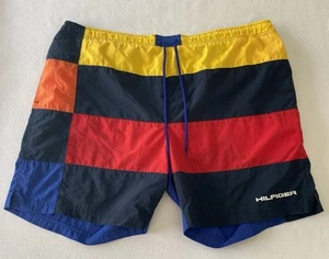 Rare Vintage Tommy Hilfiger Color Block Surf Board Badehose Shorts XL # - Bild 1 von 10