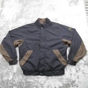 FootJoy DryJoys Jacket Mens Large Black Houndstooth Golf Windbreaker Rain Coat - Picture 1 of 15