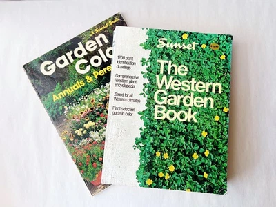 Vintage Gardening Books Sunset Western Garden Color Book Annuals & Perennials Foto 1 de 4