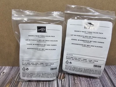 Stampin' Up! PACK DE TRES COLORES BAKER'S TWINE LOTE DE 2 *LEER* Foto 1 de 2