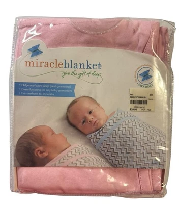 Чудо одеяло пеленки надежном для новорожденного до 14 недель розовый хлопок новый - Изображение 1 из 3