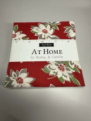 Bonnie And Camille For Moda - At Home Charm Pack 5 In Squares RED - Image 1 of 2