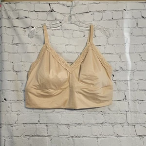 Nuevo con etiquetas Sujetador Bralette Aerie Beige Flor de Sol Inalámbrico Acolchado Encaje Longline XXL - Imagen 1 de 13
