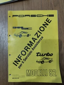 Porsche 911 SC e turbo 1982 manuale libretto Officina Servizio Assistenza - Foto 1 di 1