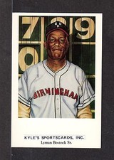 1991 RON LEWIS  Lyman Bostock Sr  NEGRO LEAGUE  3-1/2 x 5-1/4  PHOTO POSTCARD #1