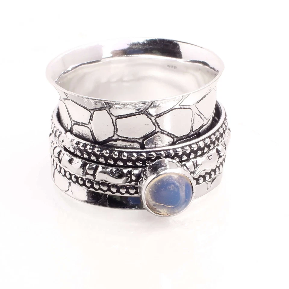 Versilbert Spange Ring Handmade Schmuck Geschenk für Damen Größe US 5.5 R-825 - Bild 1 von 3