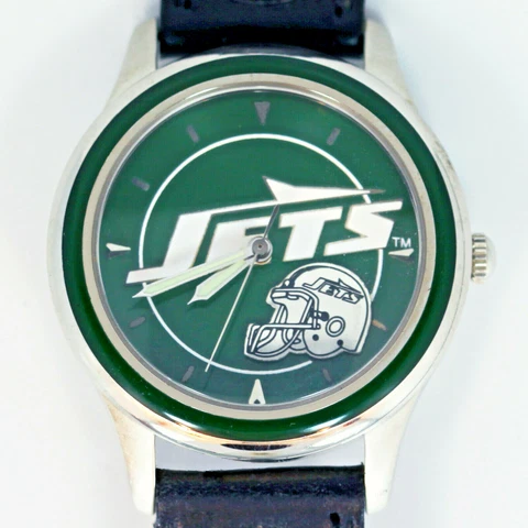 NY Jets NFL 1994 New Official Fossil Collectible Watch Silver Tone XX/10000 $75 Cover