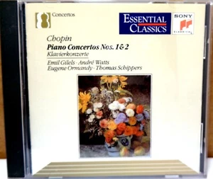 Sony Essential Class: Chopin Piano Concertos Nos. 1 & 2 Klavierkonzerte CD 1990 - Picture 1 of 3