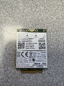OEM Dell Latitude T77W968 DW5821e Snapdragon X20 4G LTE Card 59x27 059X27 GradeA - Afbeelding 1 van 4