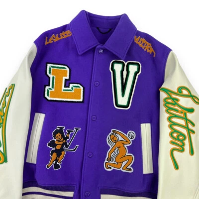 Louis Vuitton Purple Varsity Jacket Blouson - Image 1 of 4