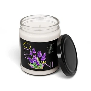 Gemini Lavender Birth Flowers Zodiac Soy Candle, 10 Scents 9 oz - 2 Styles - Picture 1 of 10