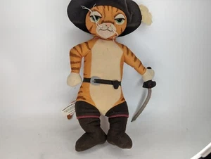 Retro 2003 Talking Puss In Boots Shrek 2 Hasbro Plush 12" Cat With Sword - Picture 1 of 6