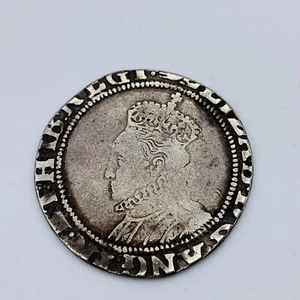 1590 - 1592 Queen Elizabeth I Shilling 6th Issue, MM Hand Hammered Silver Coin - Picture 1 of 8