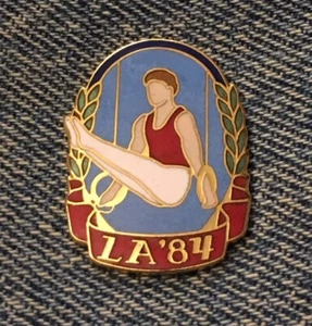 Pin Olímpico de Gimnasia ~ Anillos para Hombre ~ Juegos de Verano de Los Ángeles 1984 ~ Cloisonne - Imagen 1 de 3