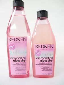 Redken Diamond Oil Glow Dry Shampoo 10.1 oz & Conditioner 8.5 oz (scuffs) SET - Picture 1 of 4