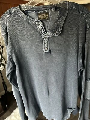 LA Third & Army Blue Long-Sleeve Cotton Shirt Mens Size Small - Image 1 of 4