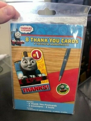Thomas the Train & Friends Thank You Cards 8 PCS Envelope Seals New!!! - Image 1 of 2