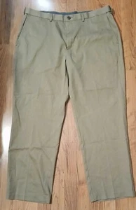 NWOT New HAGGAR Mens 40 X 30 Pants Classic Fit No Iron Khaki - Picture 1 of 5
