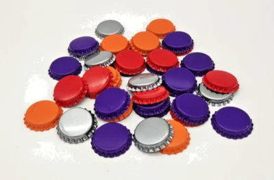 ELECTRIC BREWING CO. Crown Metal Bottle Caps /Tops (26mm) - Brewing -Multi Colours 50-100-150-200-250