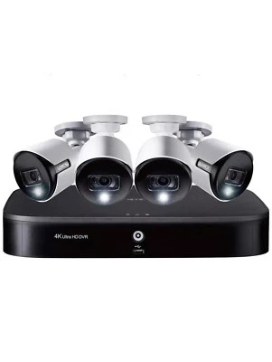 Lorex Wired 4K 8 Channel DVR System with 4 5MP Cameras, 2TB HDD, and Active D... - Image 1 of 2
