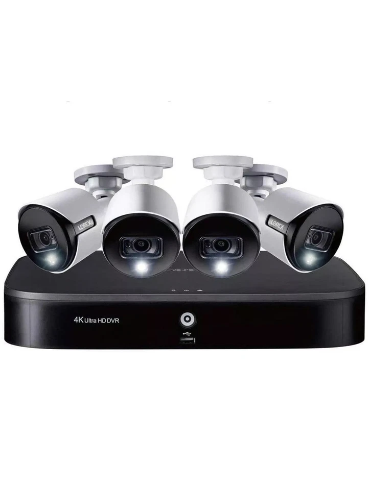 Lorex Wired 4K 8 Channel DVR System with 4 5MP Cameras, 2TB HDD, and Active D... - Image 1 of 2