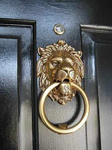 Collectiblesbuy Authentic Vintage Brass Lion Door & Gate Knocker Handle Pull Doo Cover