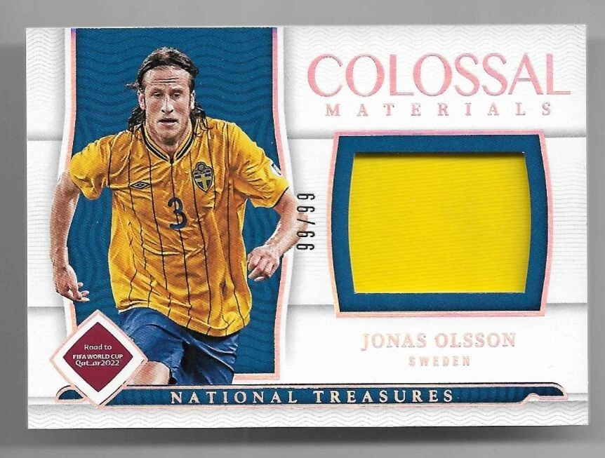 2022 Panini National Treasures World Cup Jersey Card : Jonas Olsson #99/99