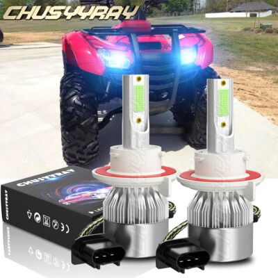 9008 H13 LED Headlight Bulbs For Honda Rancher 420 2007-2012 8000K Ice Blue - Bild 1 von 4