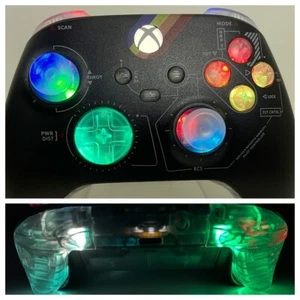 Starfield Microsoft Xbox One Controller - Black - w custom LED mod - great GIFT - Afbeelding 1 van 11