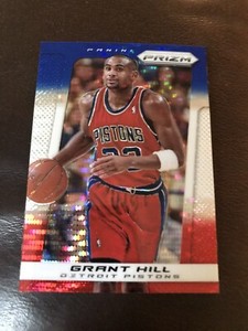 2013-14 Panini Prizm Blue White & Red Pulsar Prizms Grant Hill #79 HOF RWB