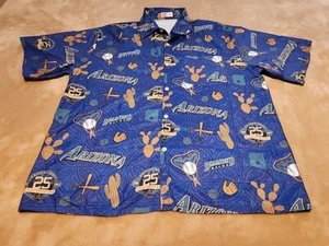 NEW Budweiser Arizona Diamondbacks Button Shirt 25th Anniversary Hawaiian Cactus - Picture 1 of 6