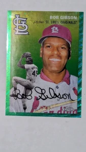 Bob Gibson 2023 Topps Chrome Platinum Anniversary #480 Green Wave /99 Cardinals - Bild 1 von 4