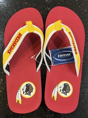 Chanclas para hombre Washington Redskins retro logotipo del equipo contorneado NFL talla grande Foto 1 de 4