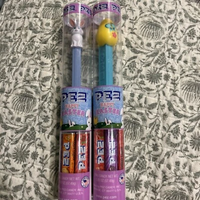 Dispensador de huevos de conejito tubo de Pascua 2 Pez con 7 rollos de caramelo de Pascua 2,03 oz 57,49 g Foto 1 de 3