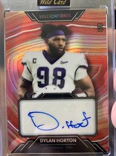 2023 WILD CARD WILDCHROME FOOTBALL DYLAN HORTON AUTO RED SP PRIZM /8 HOUSTON