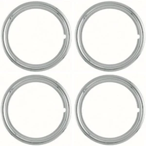 Set of 4 Polished Stainless Steel 14" 1.75 Inch Beauty Trim Rings 1514S - Picture 1 of 3