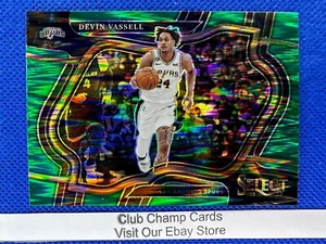 2022-23 #264 Devin Vassell Panini Select Green Shock Prizm Courtside SSP Spurs - Imagen 1 de 3