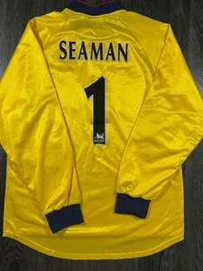 Original Authentic Nike Arsenal 1997/1998 Goalkeeper Shirt SEAMAN 1 Mens Medium - Picture 1 of 17
