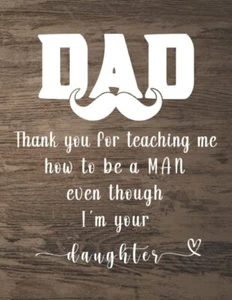 FATHER'S JOURNAL, FATHER'S DAY GIFT, GIFT FROM DAUGHTER TO DAD , BLANK JOURNAL - Picture 1 of 2