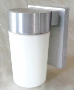 Aplique de pared de vidrio roscado de aluminio Prescolite Lighting 7310 E/S vintage - Imagen 1 de 7