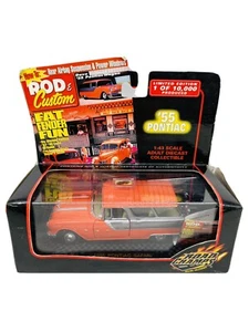 1/43 O scale Road champs 1955 Pontiac Safari Station Wagon Orange Silver - Picture 1 of 8
