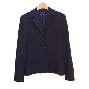 Guess Collection Blazer Boyfriend Single Breasted Boxy Button Career Black L - Picture 1 of 8