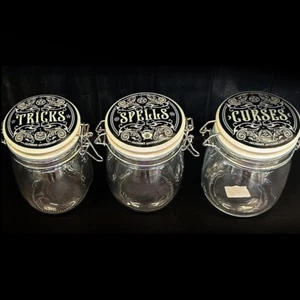Alchemy Gothic 3 Tricks Spells Curses Apothecary Jars Spice Herbs Kitchen Witchy - Picture 1 of 1